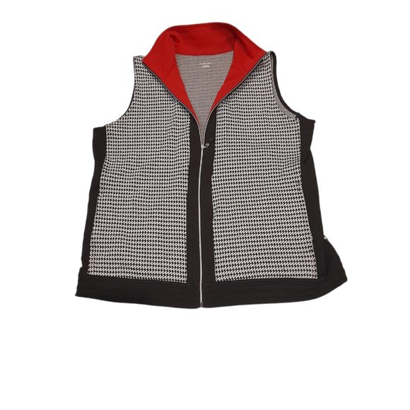 Allison Daley Houndstooth Winter Vest - Picture 2 of 5